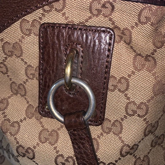 Gucci GG Fabric w/Leather Trim Tote - Picture 7 of 10